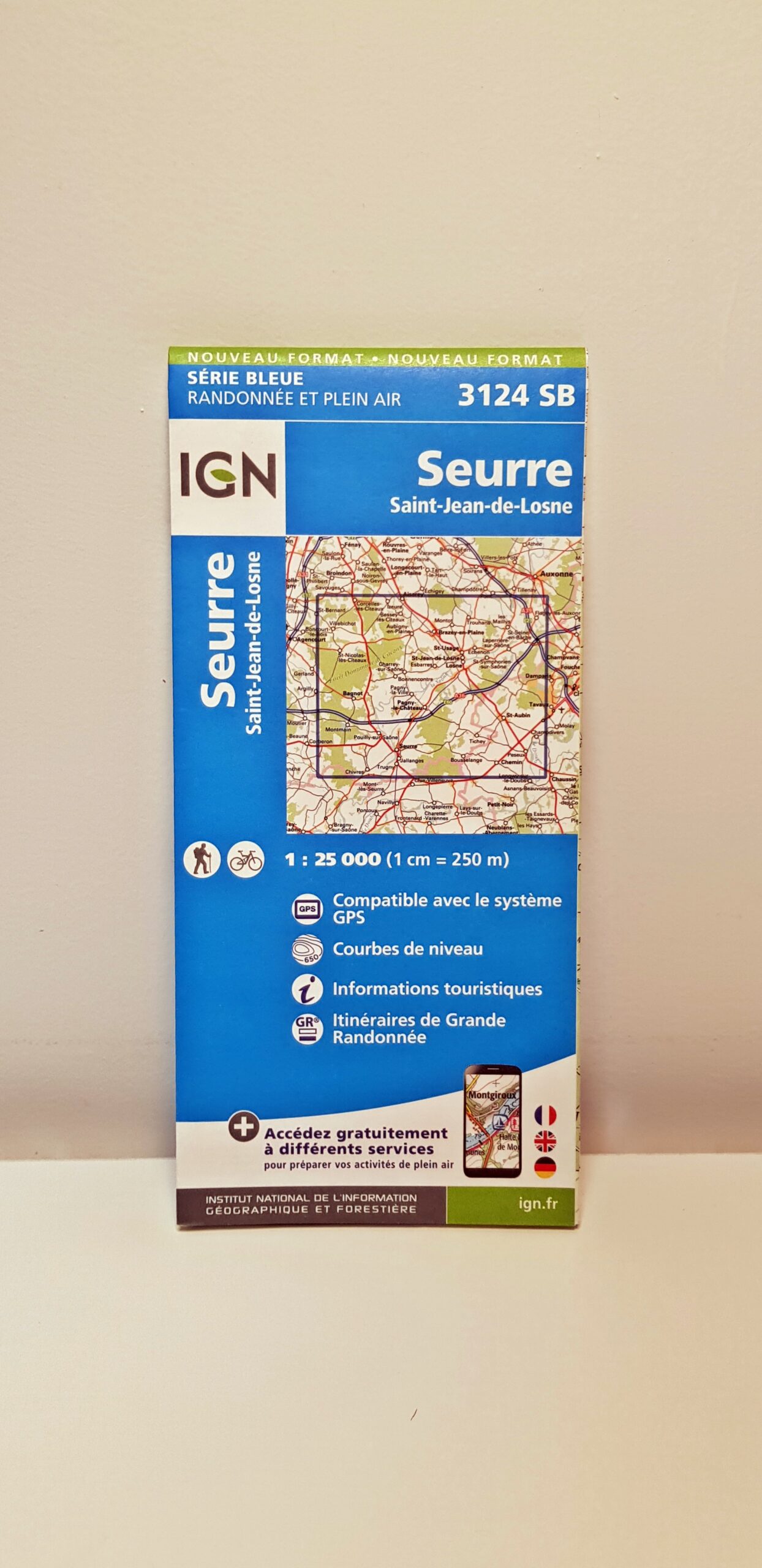 Carte IGN Seurre-Saint Jean de Losne