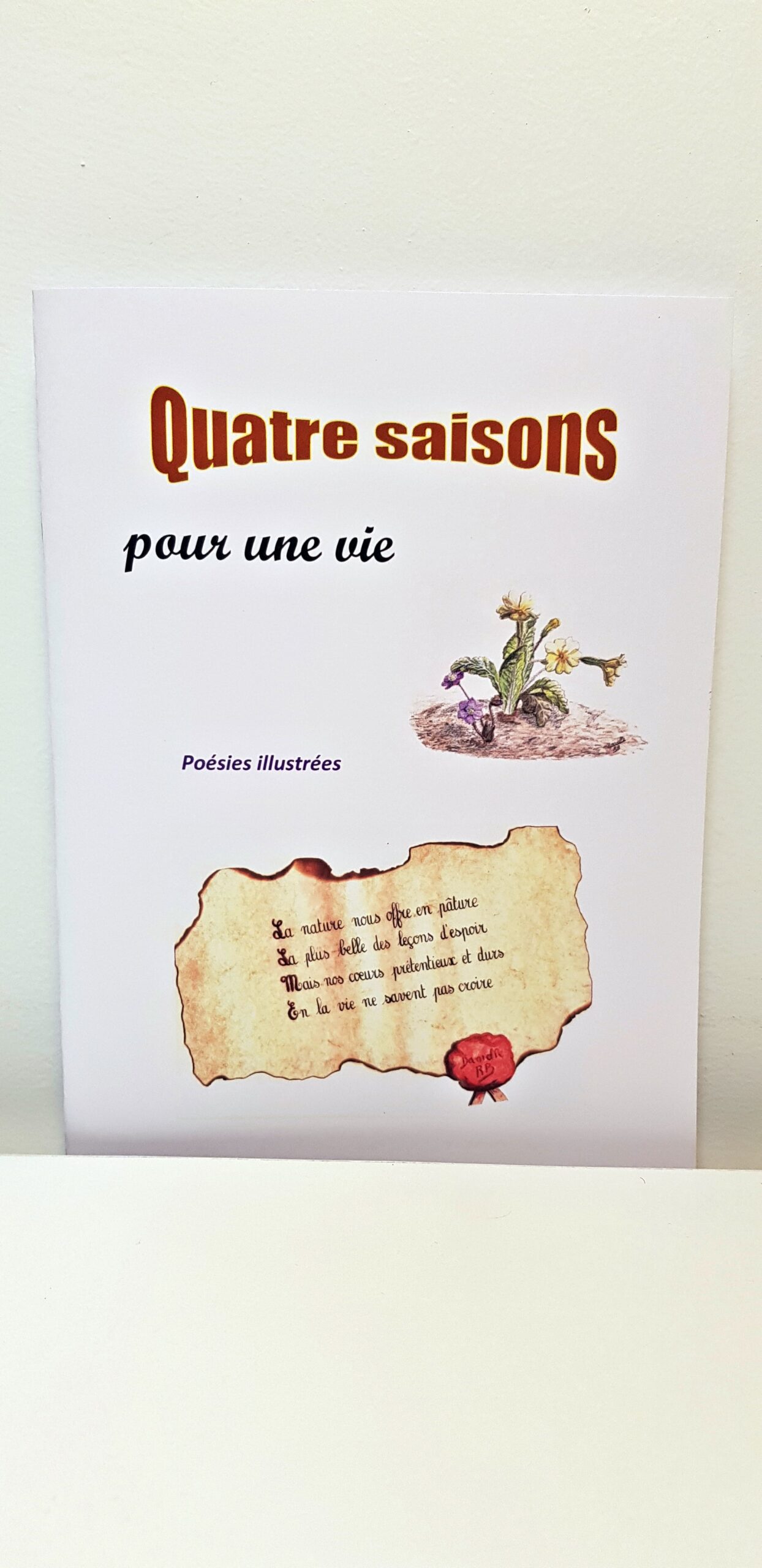 Livre de poésie « Quatre saison pour un vie »