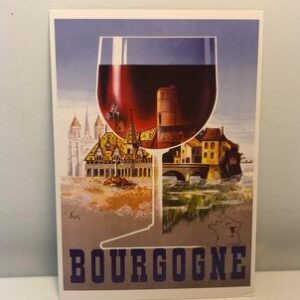 Carte postale - Verre de vin