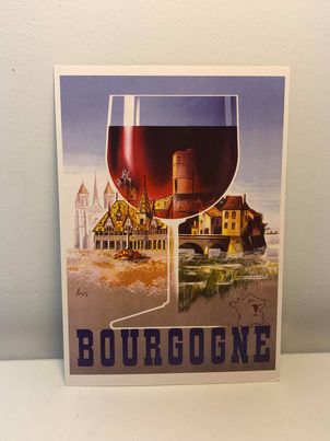 Carte postale Verre de vin