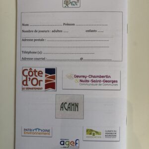 Livret jeu "Sur les Hauts de Gevrey et de Nuits" ACAHN