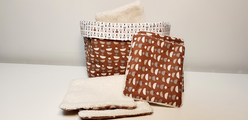 Pochette de 6 lingettes tissu