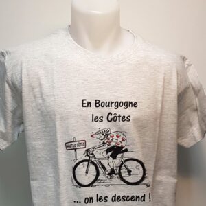 Tee-shirt vélo "En Bourgogne" Gris
