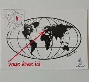 Carte postale - Mappemonde