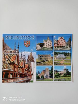 Carte postale Bourgogne Tuiles vernissées