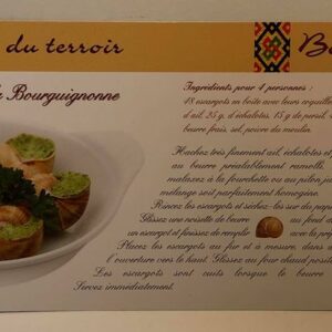 Carte postale - Recette Escargots
