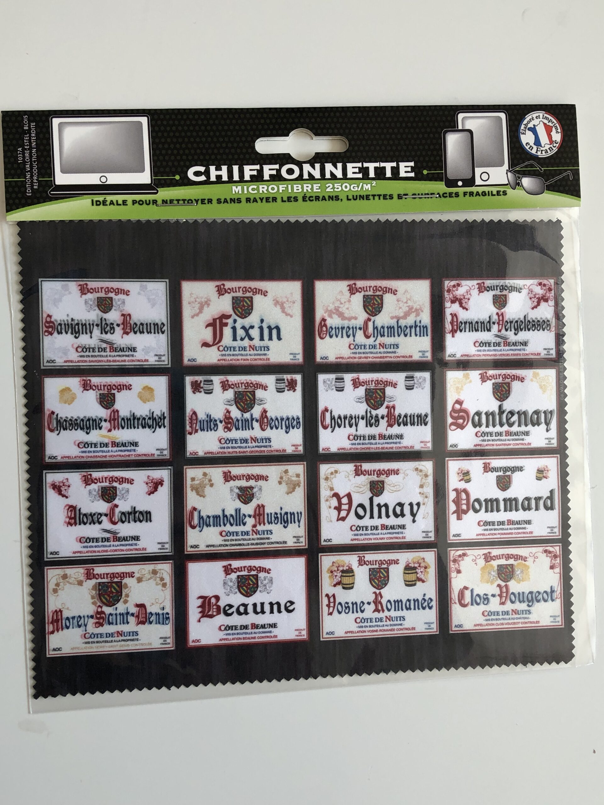 Chiffonnette « Etiquette vin »
