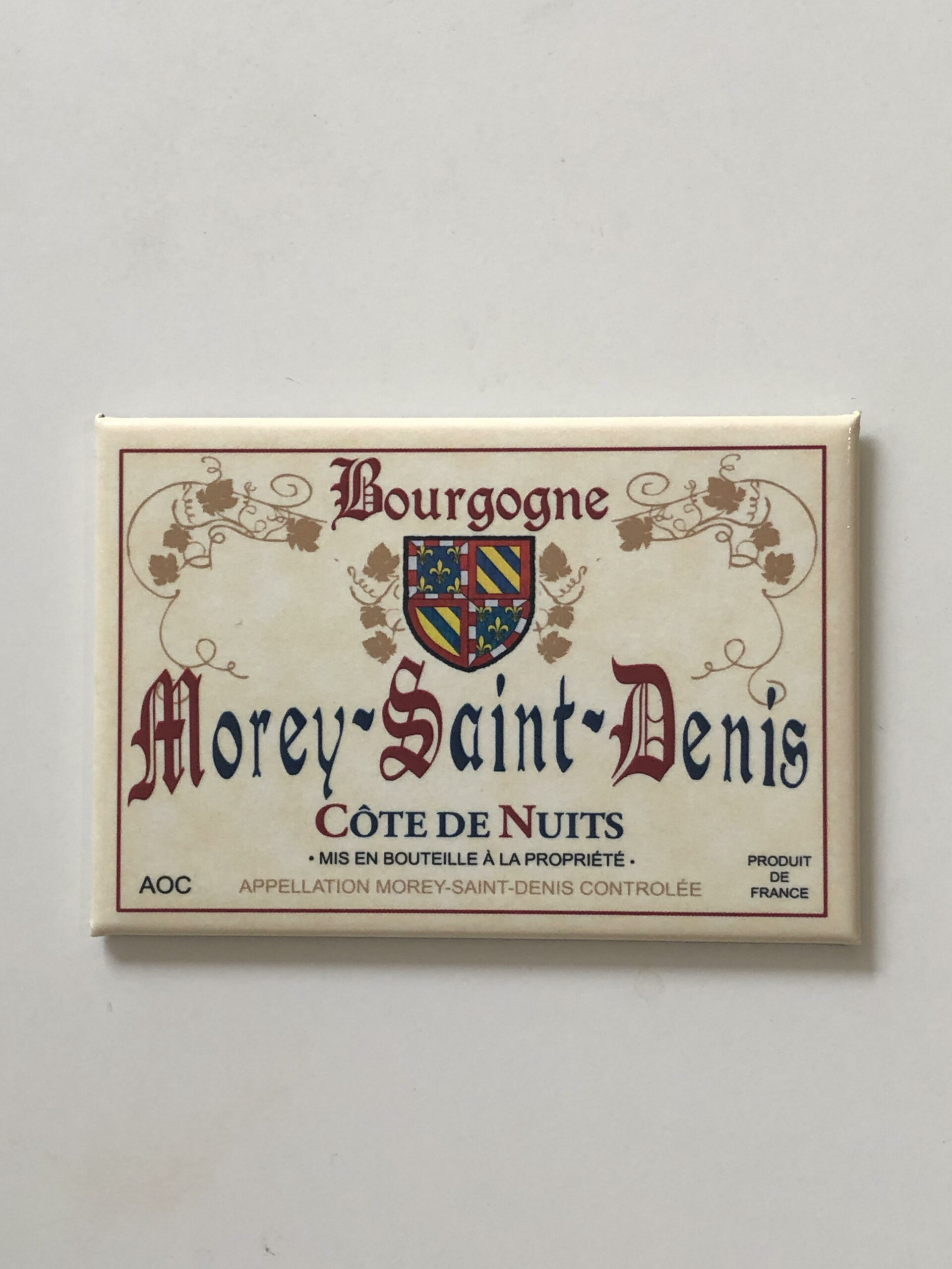 Magnet étiquette de vin Morey-Saint-Denis