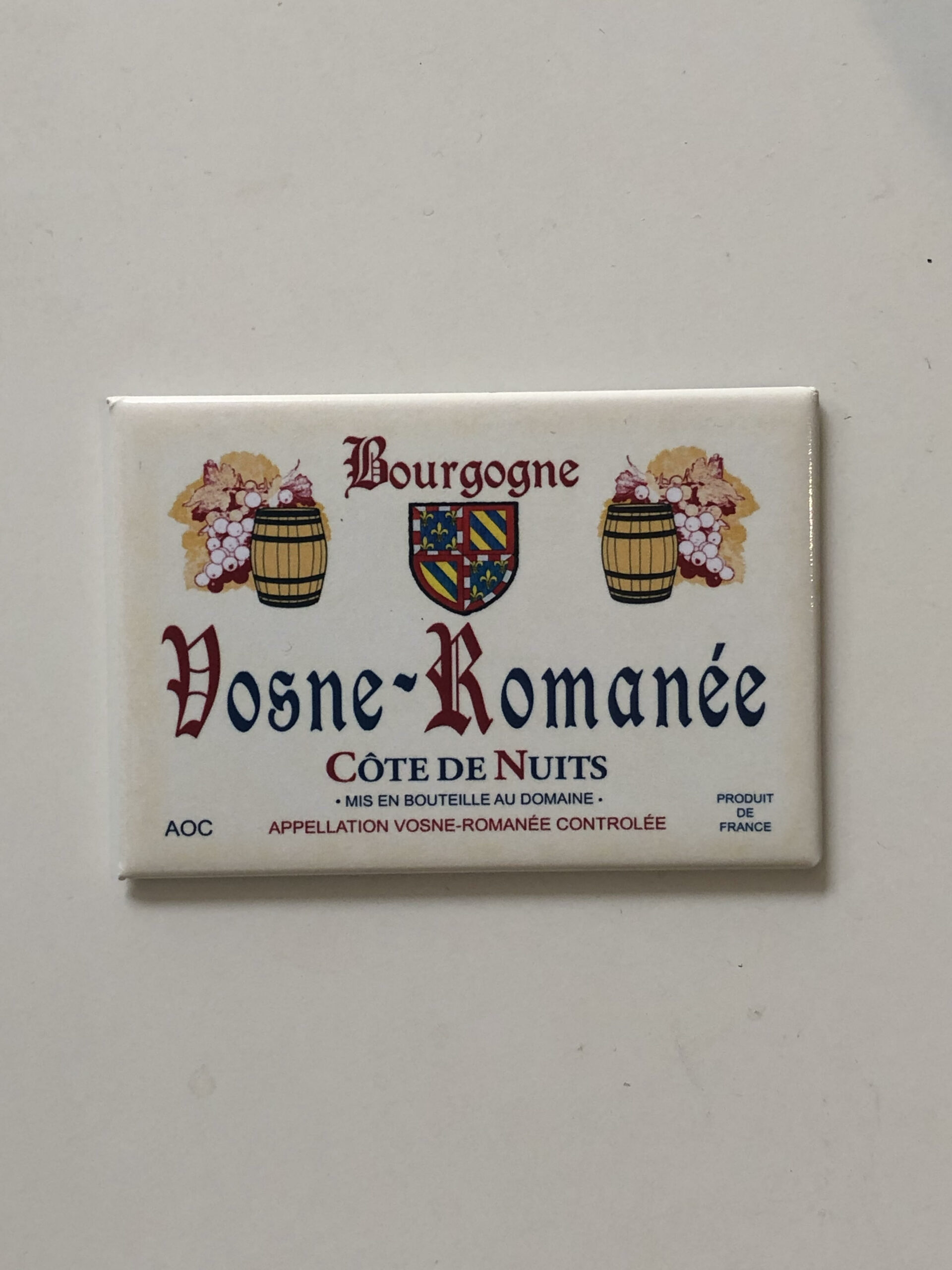 Magnet étiquette de vin Vosne-Romanée