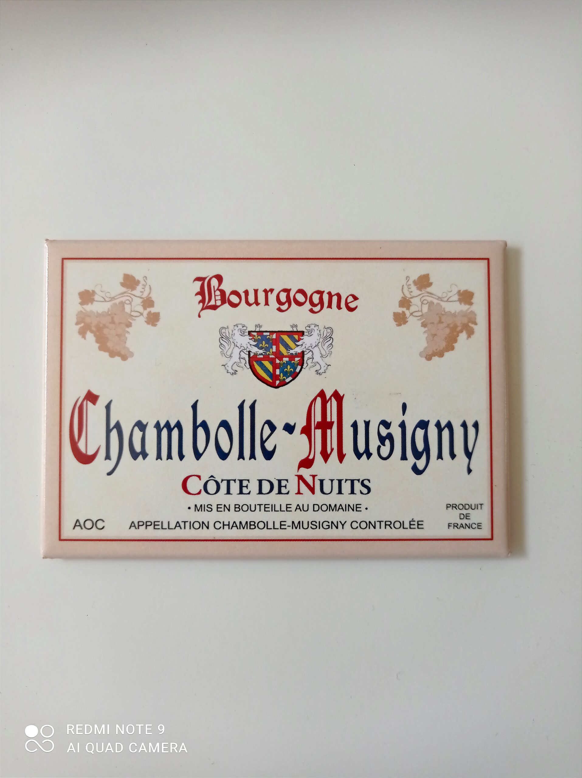Magnet étiquette de vin “Chambolle-Musigny”