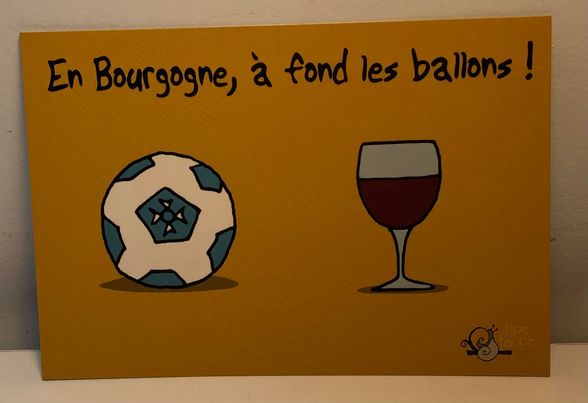 Carte postale « En Bourgogne, à fond les ballons ! »