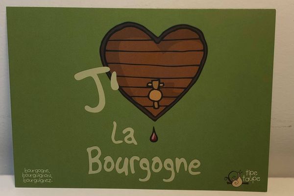 Carte postale J’aime la Bourgogne