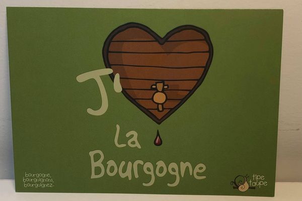 Carte postale « J’aime la Bourgogne »