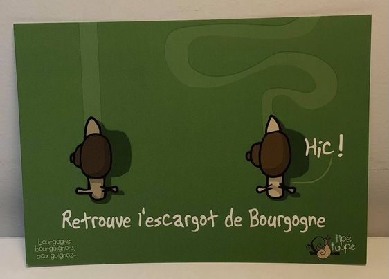 Carte postale « Retrouve l’escargot de Bourgogne »