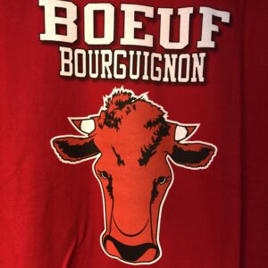 Tee shirt "Bœuf Bourguignon" - Rouge (taille M)