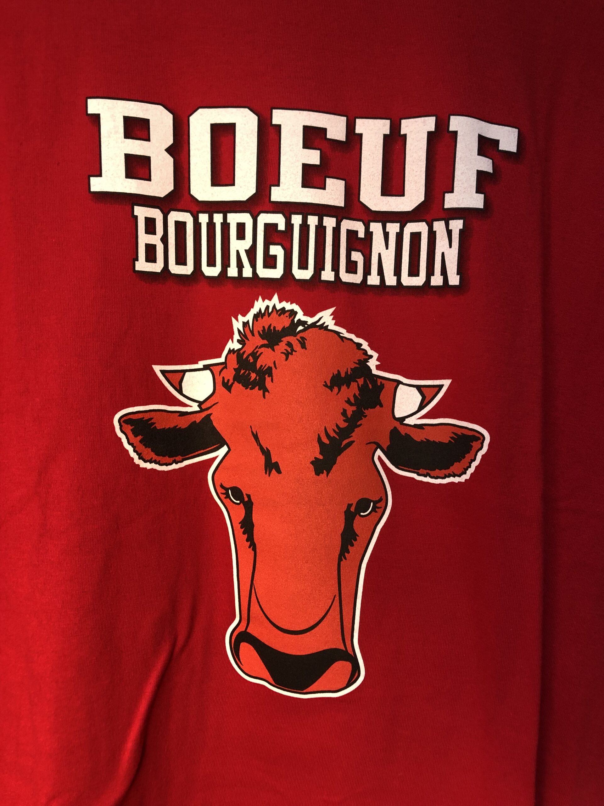 Tee-Shirt « Bœuf Bourguignon » – Rouge (taille S)