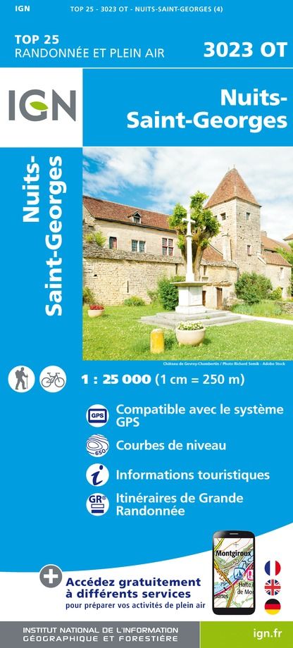 Carte IGN Nuits-Saint-Georges