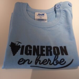 Tee-shirt enfant "Vigneron en herbe" bleu