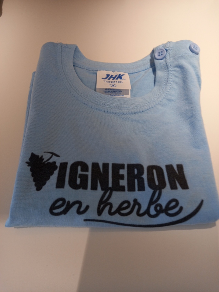 Tee-shirt enfant « Vigneron en herbe » bleu