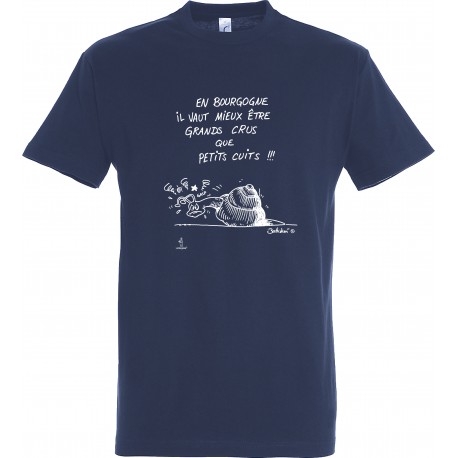 Tee-shirt “Grands crus petit cuits” Bleu marine