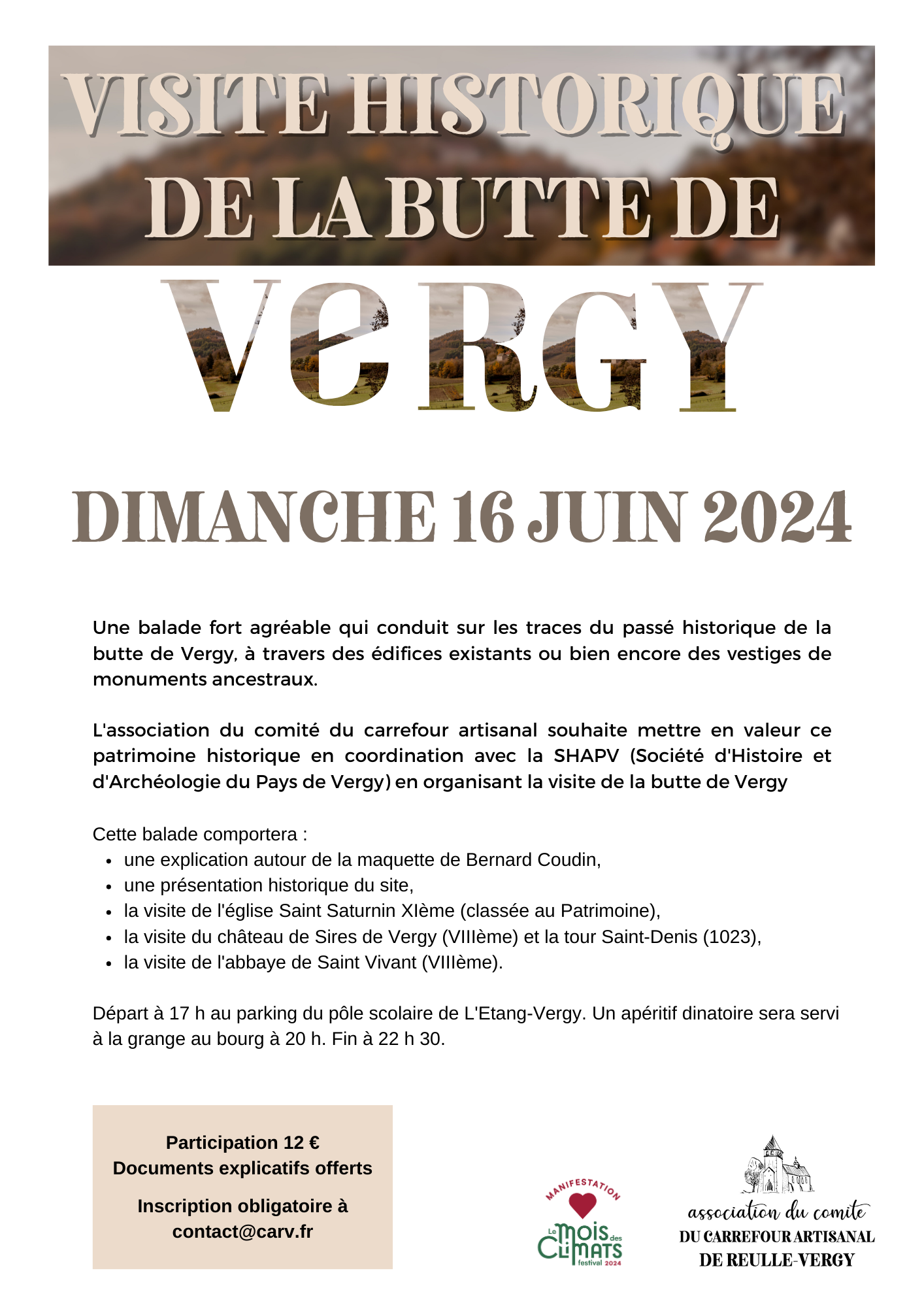 Balade historique de la butte de Vergy Du 16 juin au 13 oct 2024