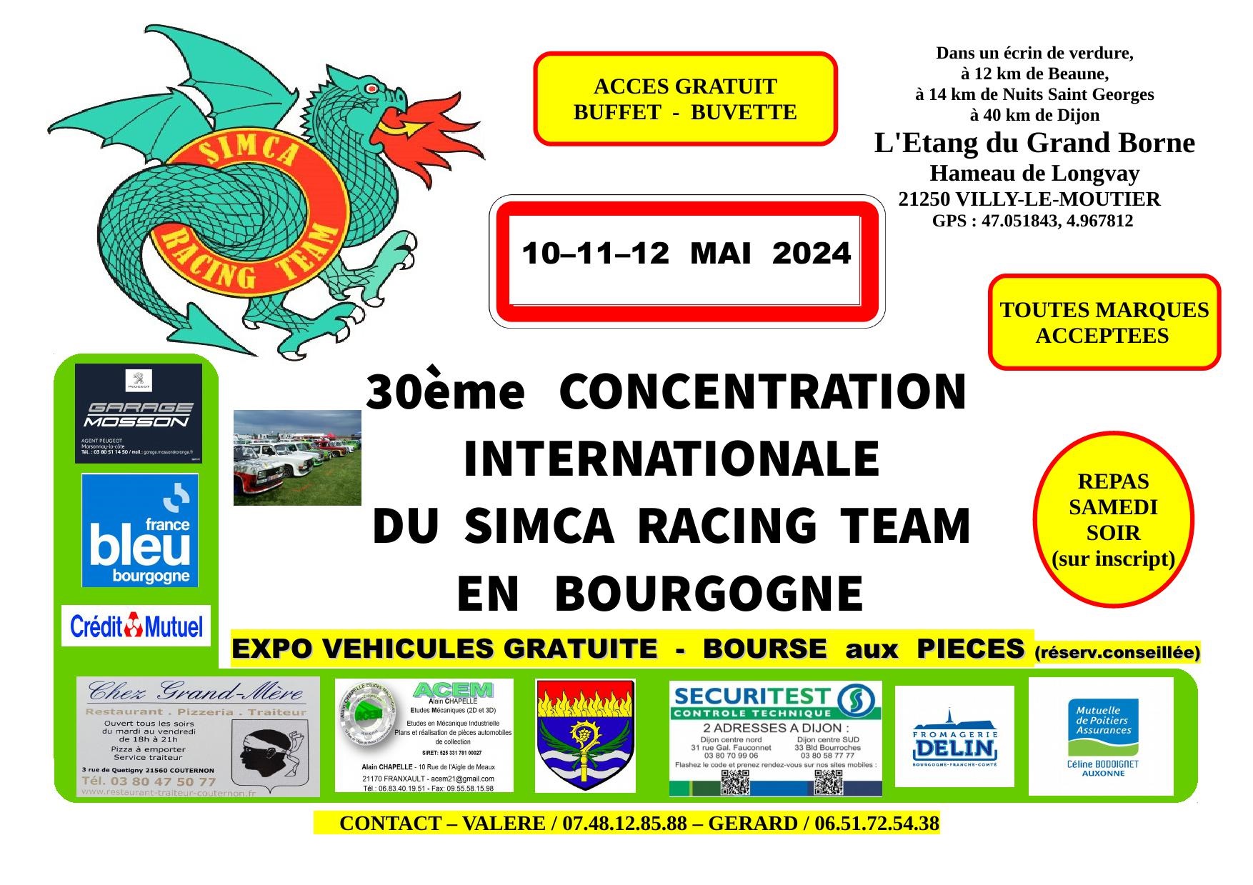 30e concentration de Simca Racing Team Du 10 au 12 mai 2024
