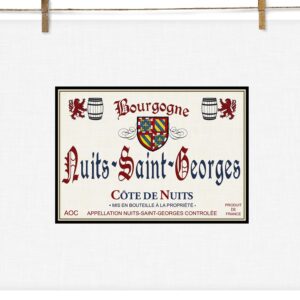 Torchon étiquette vin