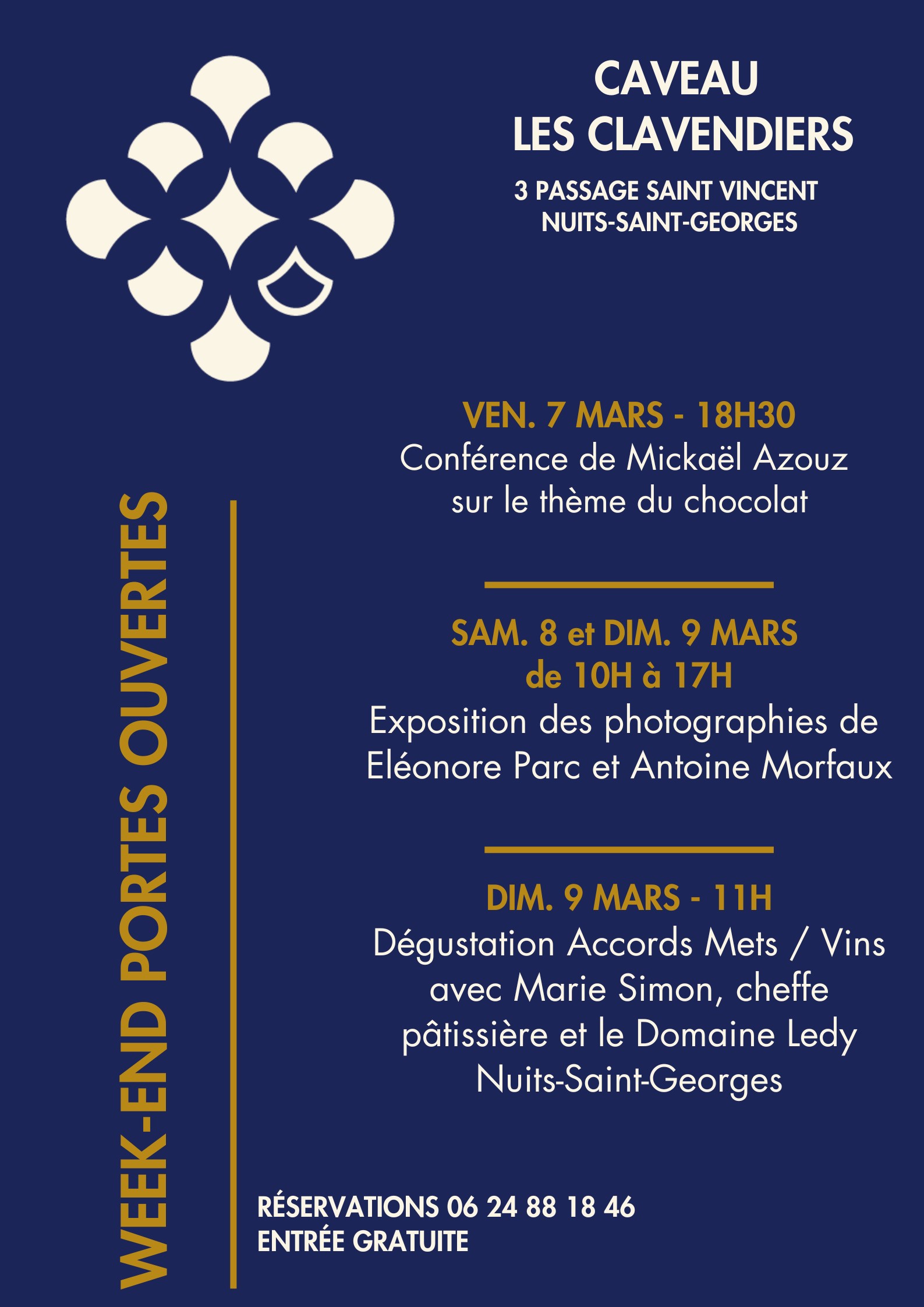 Atelier – Dégustation « Les accords Vins et Chocolats  » – Dimanche 9 Mars – 11h