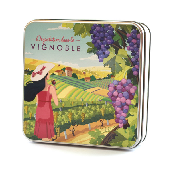 Boîte vignoble rouge